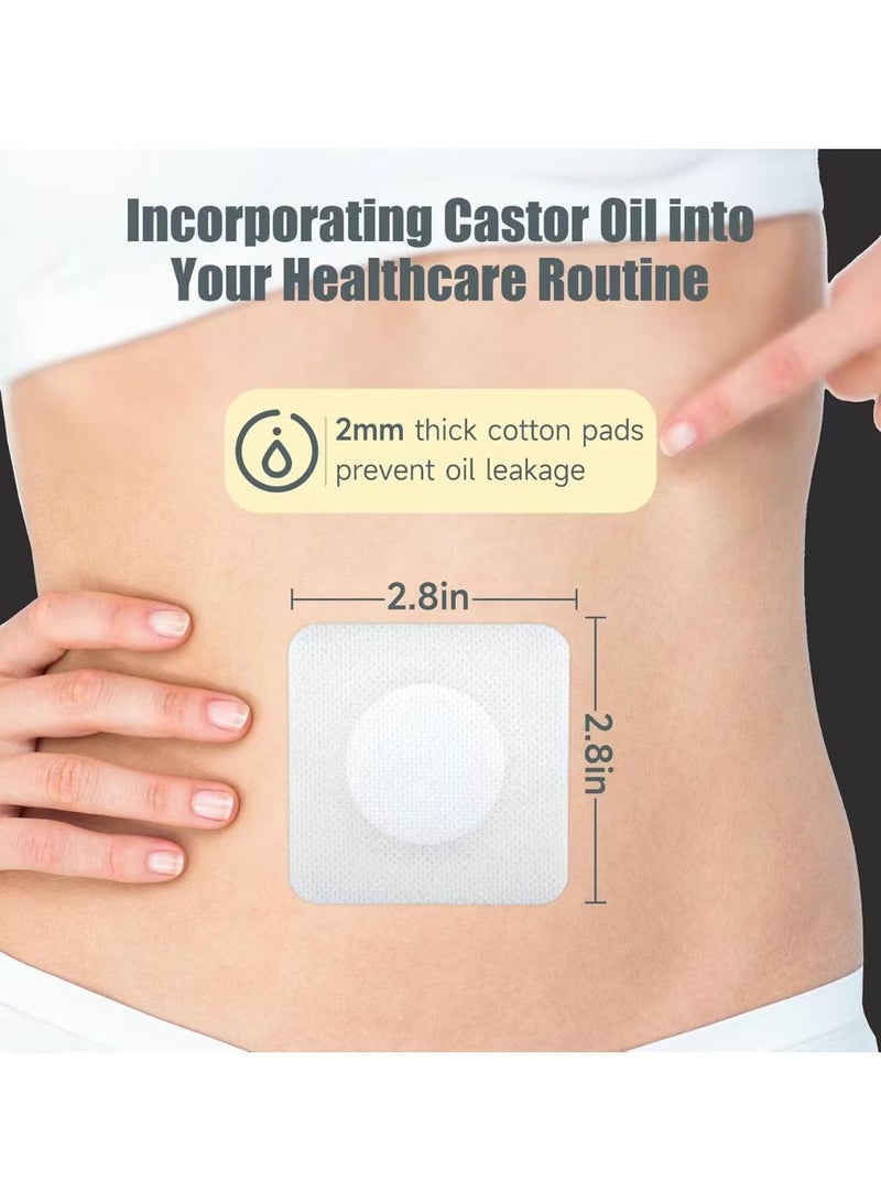 إسكدنيا 20 قطعة من ملصقات زر البطن المصنوعة من زيت الخروع للاستخدام مرة واحدة، غشاء زر البطن الفارغ اللاصق ذاتيًا، غشاء مساعد للهضم عالي الامتصاص ومقاوم للماء والزيت، لون أبيض - Image 4