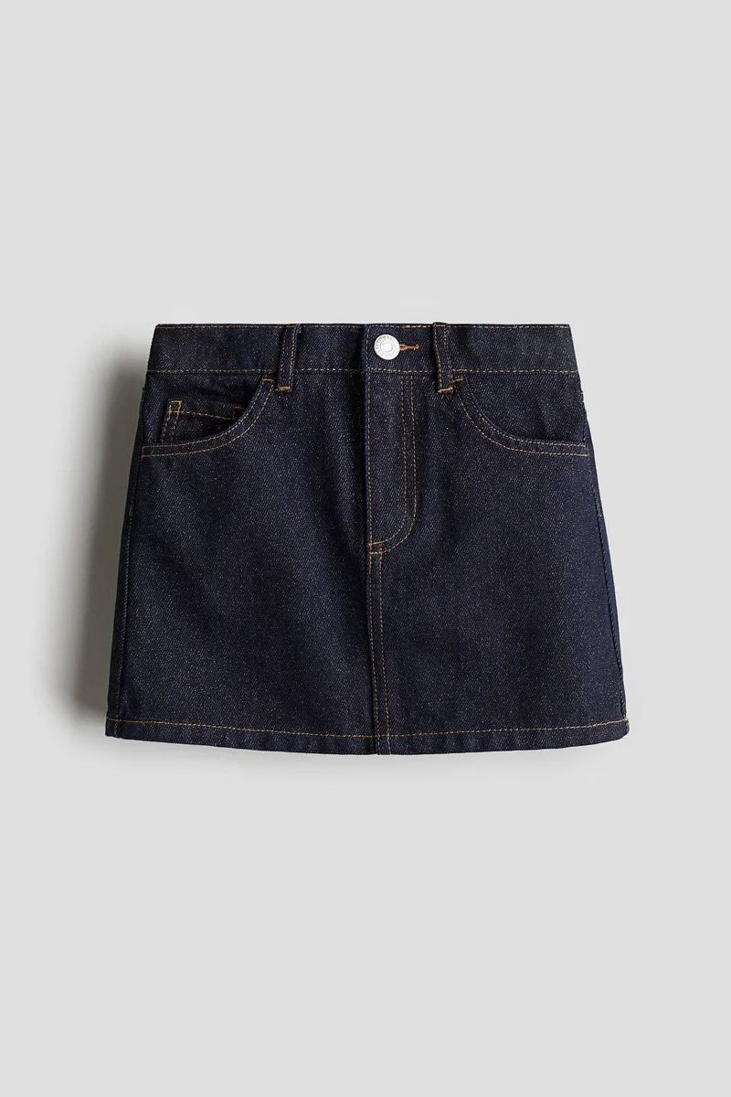 H&M Shimmering Denim Skirt