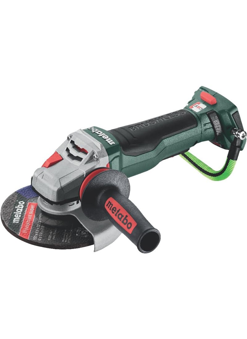 Metabo Metabo 18V Cordless 6Inch Angle Grinder  Tool Only  No Battery  Paddle Switch  Braking  WPB 18 LTX BL 15150 Quick DS GreenBlack  - Image 1