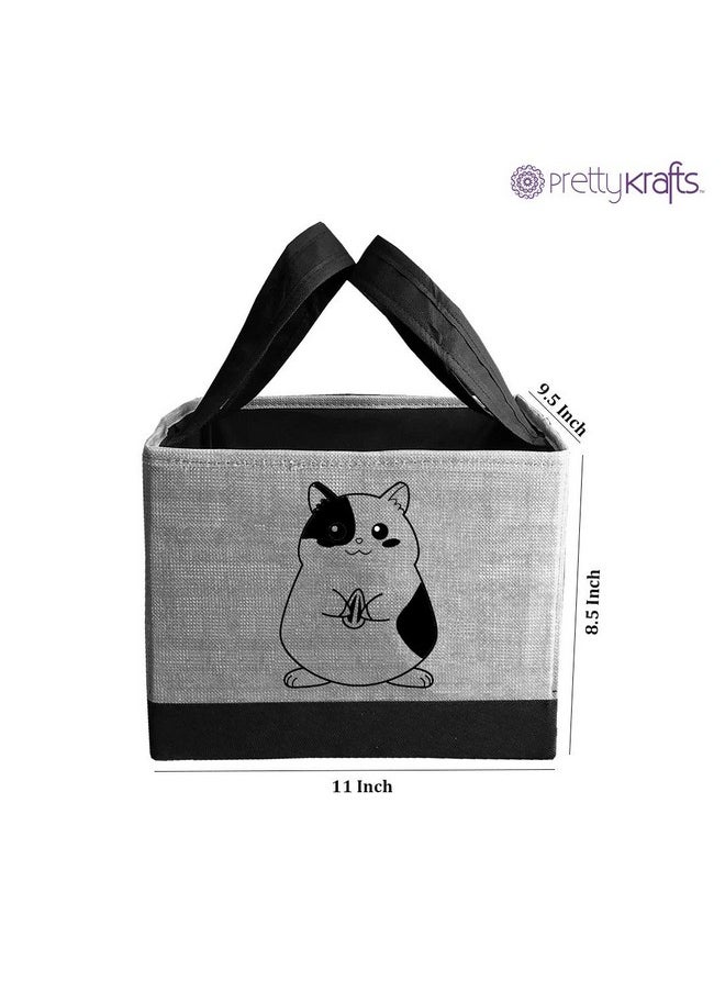PrettyKrafts PrettyKrafts Toys storage Box, Storage organizer for kids, Jute Grey  - Image 3