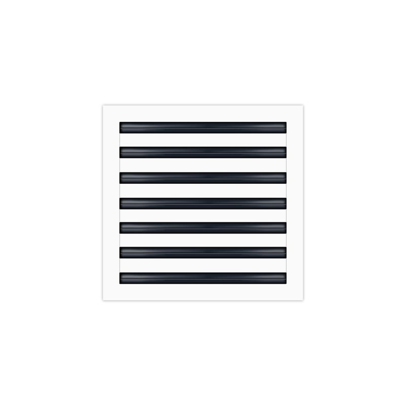 BUILDMART غطاء فتحة تكييف هواء حديث 14x14 من بيلد مارت، غطاء فتحة هواء ألومنيوم أبيض مزخرف، مشعب خطي قياسي للتدفئة والتبريد، شبكة تسجيل للسقف والجدران والأرضيات، تكساس بيلد مارت