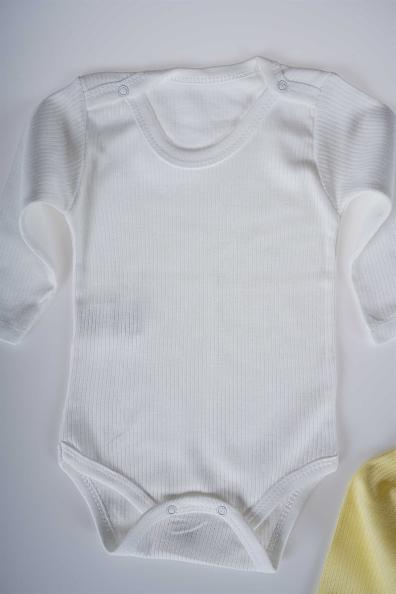 Miniko Kids New Season Girl Boy Baby Child Long Sleeve Cotton Ribbed Bodysuit  - Image 3