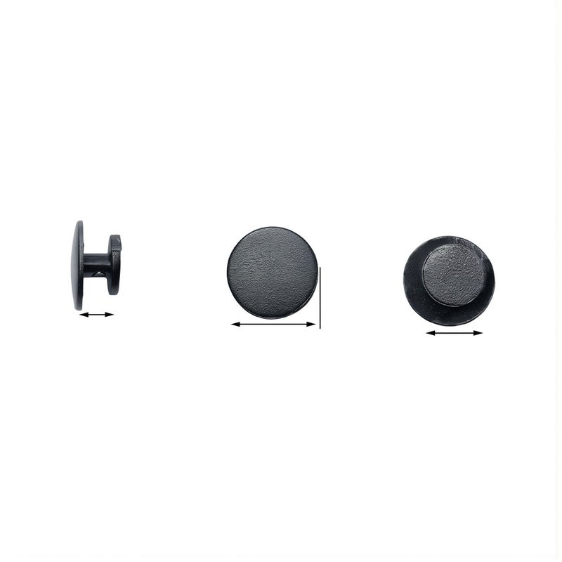 Portable Mini Shoe Charm Rivet Black 10mm Face 8mm Shank 3.6mm Height Emergency Spare Parts - Image 1