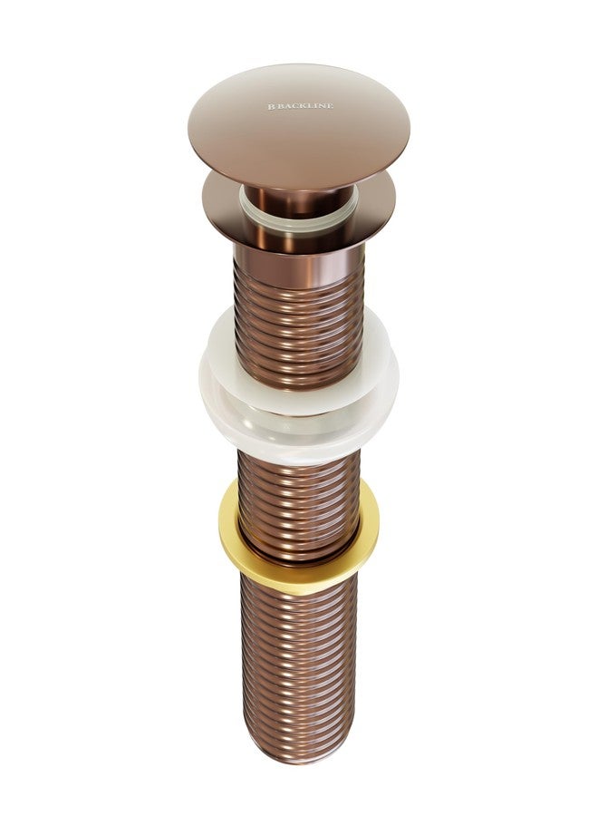 B Backline Brass 7-Inch Pop up Waste Coupling for Wash Basin | 32 MM Full Thread Waste Coupling For Basin (Rosegold Glossy, 7-INCH) - Image 1