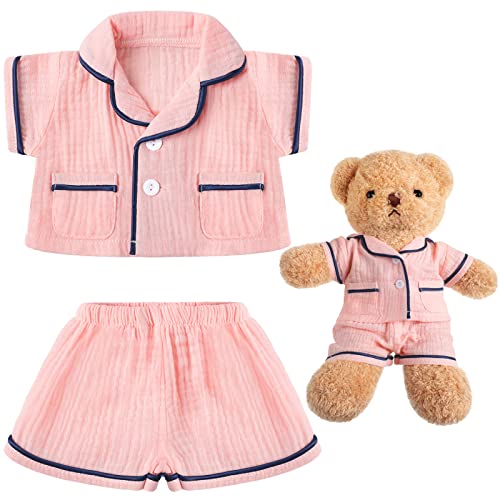 Hungdao Bear Clothes Pajamas Make Your Own Animals Outfits Fits Most 14 Inches Bear AccessoriesPink - Image 1