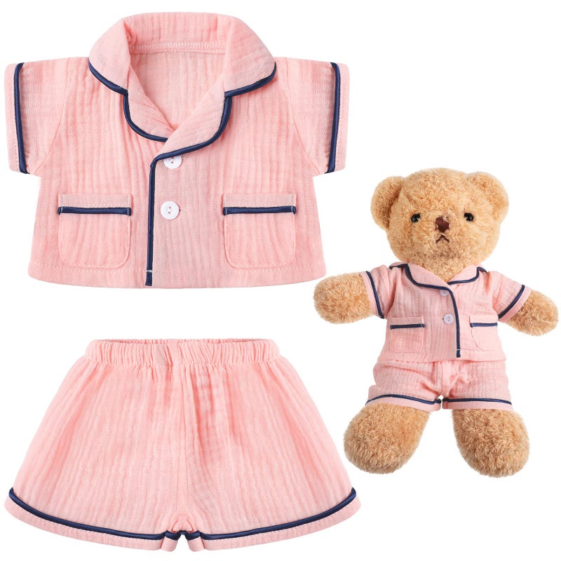 Hungdao Bear Clothes Pajamas Make Your Own Animals Outfits Fits Most 14 Inches Bear AccessoriesPink - Image 2