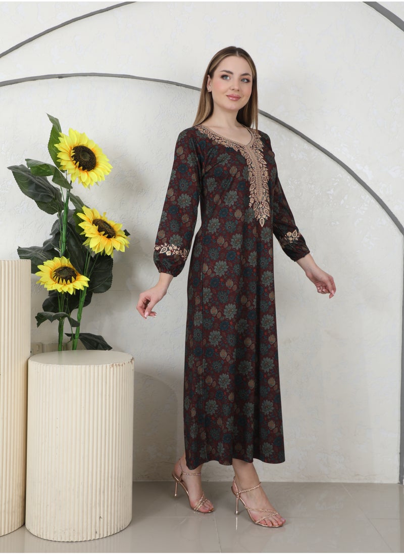 Bint Al Bilad Bint al Bilad Ready-to-Wear Winter Jalabiya - Elegant Kashmiri Souf Design | Comfortable Casual winter jalabiya for Party Wear  - Image 2