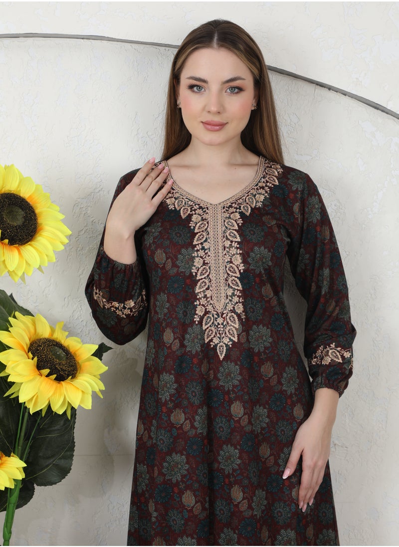 Bint Al Bilad Bint al Bilad Ready-to-Wear Winter Jalabiya - Elegant Kashmiri Souf Design | Comfortable Casual winter jalabiya for Party Wear  - Image 3