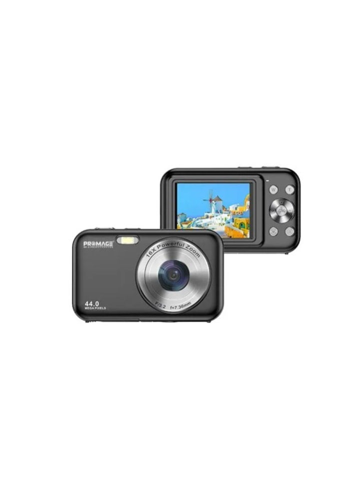 PROMAGE PROMAGE PC95 Digital Camera 44MP (Interpolated) – Black, 1080p Video, 2.4″ IPS Screen, 16X Zoom, Type-C USB 