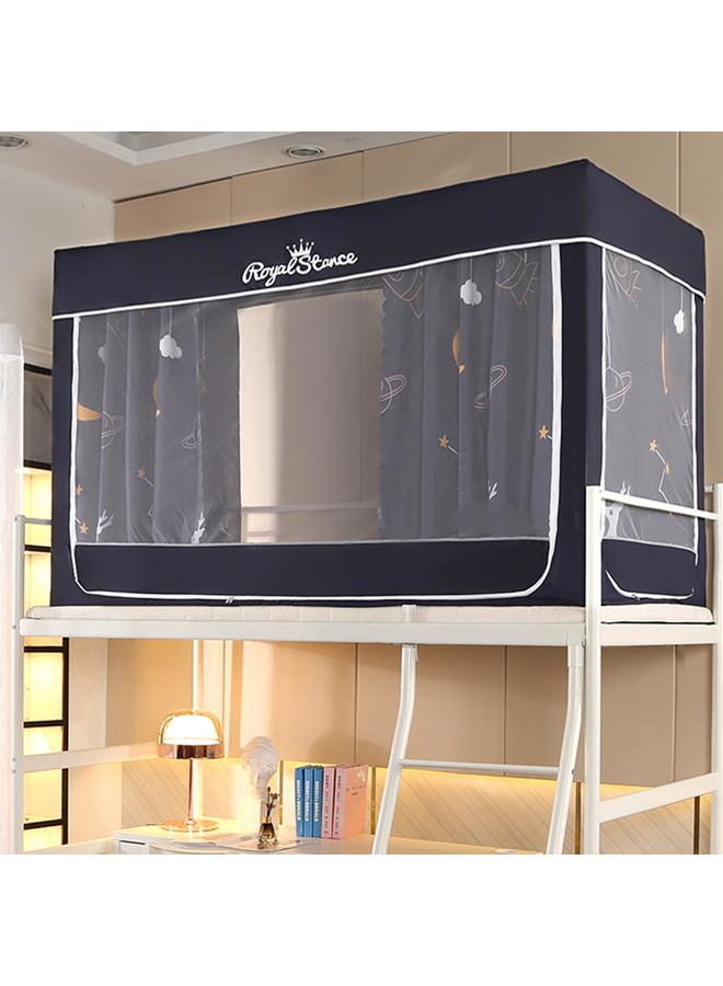 Bluejw Student Mosquito Net Upper And Lower Bunk Shade Dormitory 0.9 Meters Bedroom Shade Bed Curtain Integrated Bed Curtain Three Door - Image 1