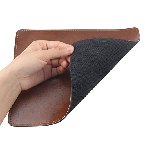 Newplenty Non-Slip Rubber Base Leather Mousepad for Laptop Computer PC Personality Desings Gaming Mouse Pad Mat 9.45 X 7.87 inch (Leahter Mouse Pad-Coffee, 9.45 X 7.87 inch) - Image 4