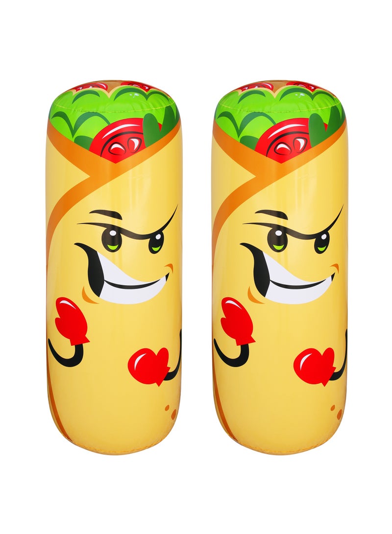 Banzai Burritos Boppers | Inflatable Soft Boppers for Kids 5+ | Pack of 2 | Safe, Durable, Active Play, Backyard Fun, Coordination & Balance Toy - Image 2