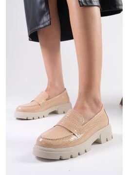 Mio Gusto Andrea Nude Thick Soled Women's Loafer Shoes  - Image 2