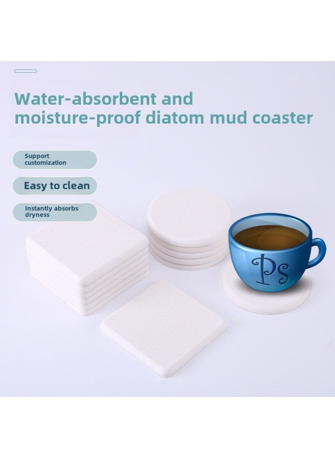 Baihui Direct Diatomite Wash Coaster Kitchen Balcony Absorbent Coaster Diatom Mud Waterproof Mat-Color:dark Gray Square Bubble Bag Packing  - Image 4