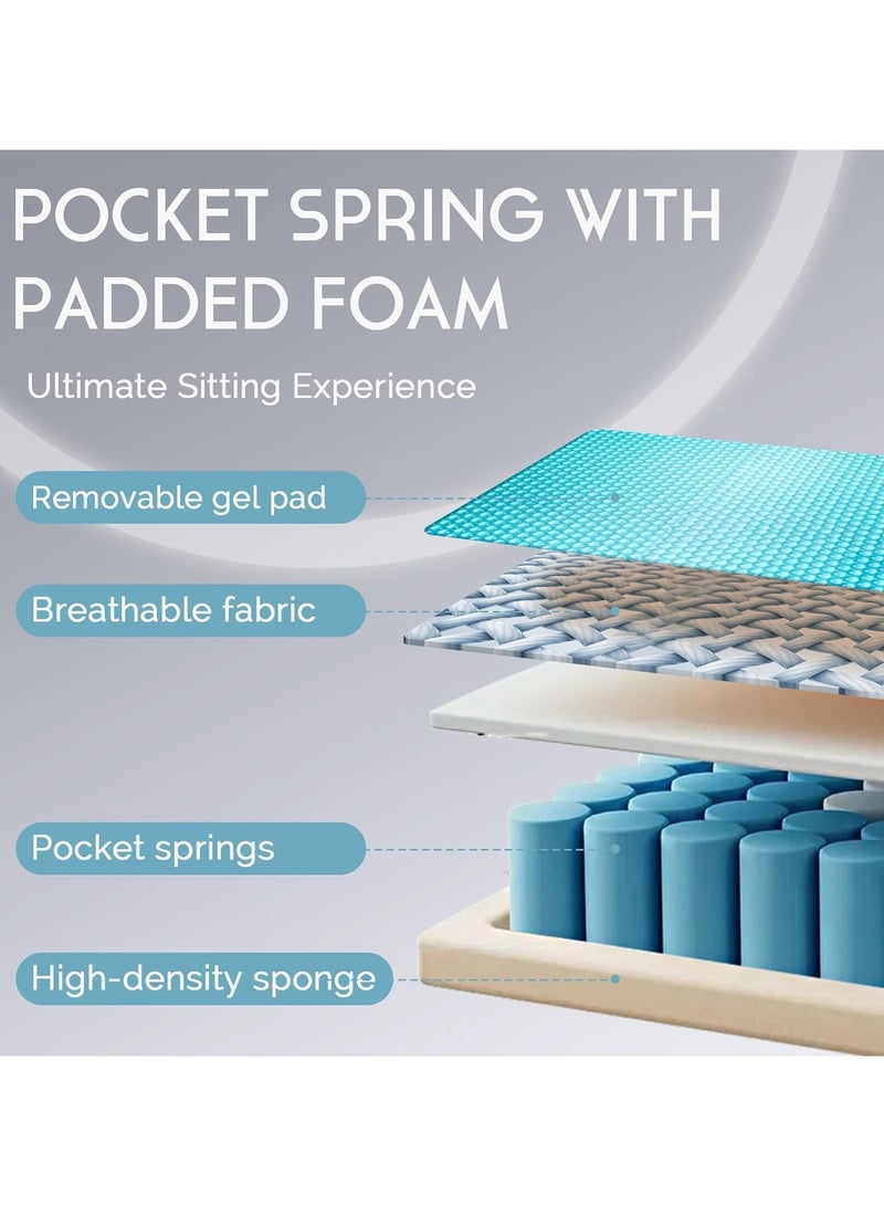 Gaming Chair, Computer Chair with Footrest and Lumbar Support, Height Adjustable Game Chair with 360°-Swivel Seat and Headrest and for Office - Image 5