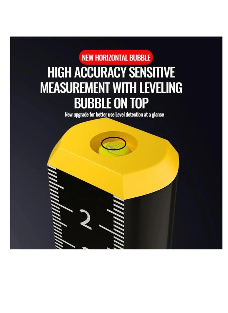 SYOSI - Ceiling and Floor Tile Height Ruler, Objects Height Measurement Tool Ensure Height Equal, with Magnetic Base, Leveling Special Ruler,Aluminum Alloy Laser Engraved Ruler, Tile Paving (2 PCS) - Image 1
