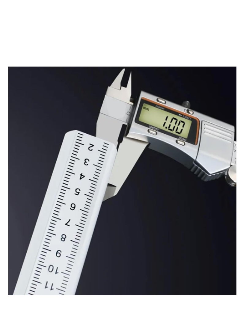 SYOSI - Ceiling and Floor Tile Height Ruler, Objects Height Measurement Tool Ensure Height Equal, with Magnetic Base, Leveling Special Ruler,Aluminum Alloy Laser Engraved Ruler, Tile Paving (2 PCS) - Image 1