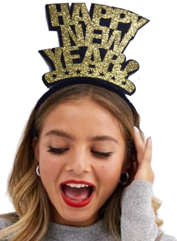 ذا بارتي بوبير السنة الجديدة بريق الذهب عقال عيد الميلاد أغطية الرأس السنة الجديدة حفلة صور الدعائم - Image 2