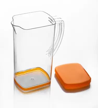 KD ZONE Sleek Design Plastic Carafe - 2L Square Water Jug Square Water Pitcher - 2000 ml - Image 3