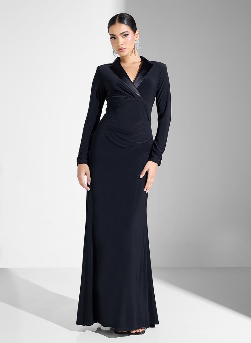 Adrianna Papell Tuxedo Long Dress - Image 1