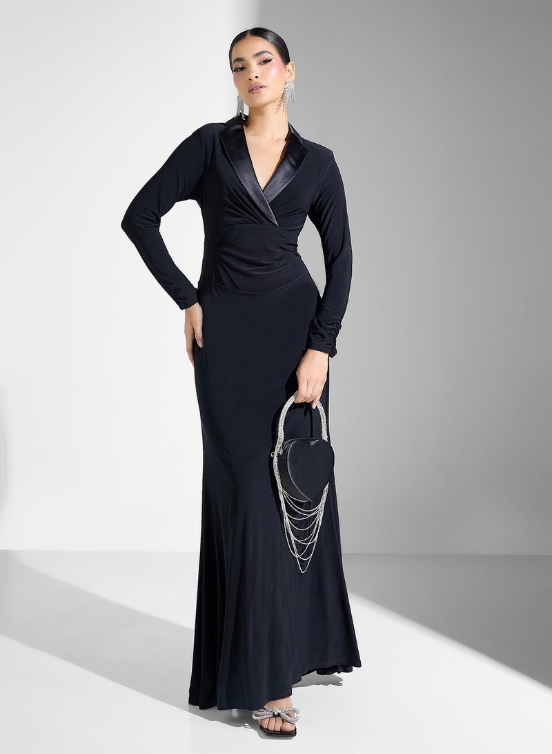 Adrianna Papell Tuxedo Long Dress - Image 4