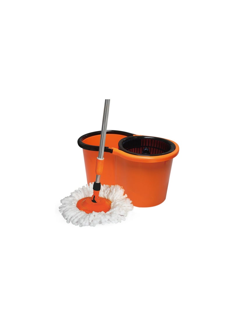 Royalford Royalbright 13 L Modern Spin Easy Mop- RF12420/ 360-Degree Rotating Mop Head, 110 cm Handle and 100% Micro Fiber Multicolor - Image 1