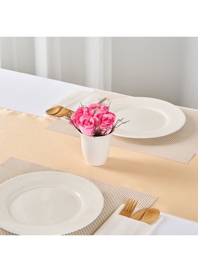 Restaurantware 4 x 6 Inch Faux Roses, 12 Potted Artificial Pink Roses - 6 Blooms, Use As Centerpieces, Home Decor, Or Office Decor, Pink Plastic Fake Roses, For Weddings Or Parties, In Plastic Pots  - Image 3