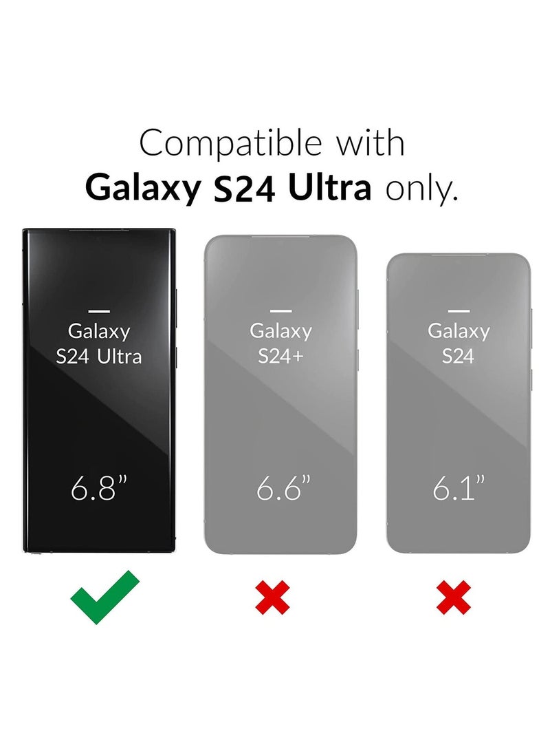 بورتوني حافظة Galaxy S24 Ultra Magsafe تدعم الشحن اللاسلكي، حافظة مغناطيسية شفافة لحماية عدسة الكاميرا، حافظة مضادة للخدش ومضادة للصدمات، متوافقة مع هاتف Samsung Galaxy S24 Ultra، مقاس 6.8 بوصة - Image 2