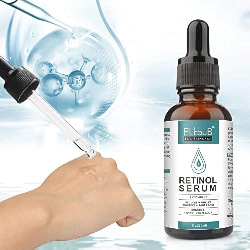 ELBBUB Retinol Serum Retinol Liposome Delivery System Anti Wrinkle Firming Serum with Vitamin C & Vegan Hyaluronic Acid for Face Cleavage and Body - Image 5