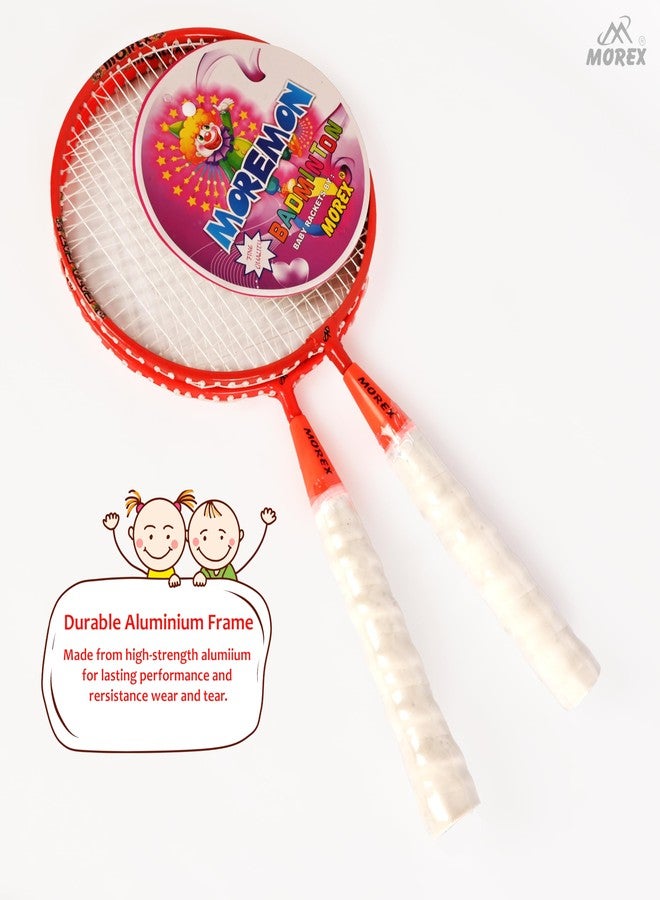 MOVEX Morex Badminton Racket Set with 3pcs Plastic Shuttlecocks - Lightweight, Durable Badminton Set for Beginners & Intermediate Players | Ideal for Outdoor & Indoor Sports for Kids - Image 5