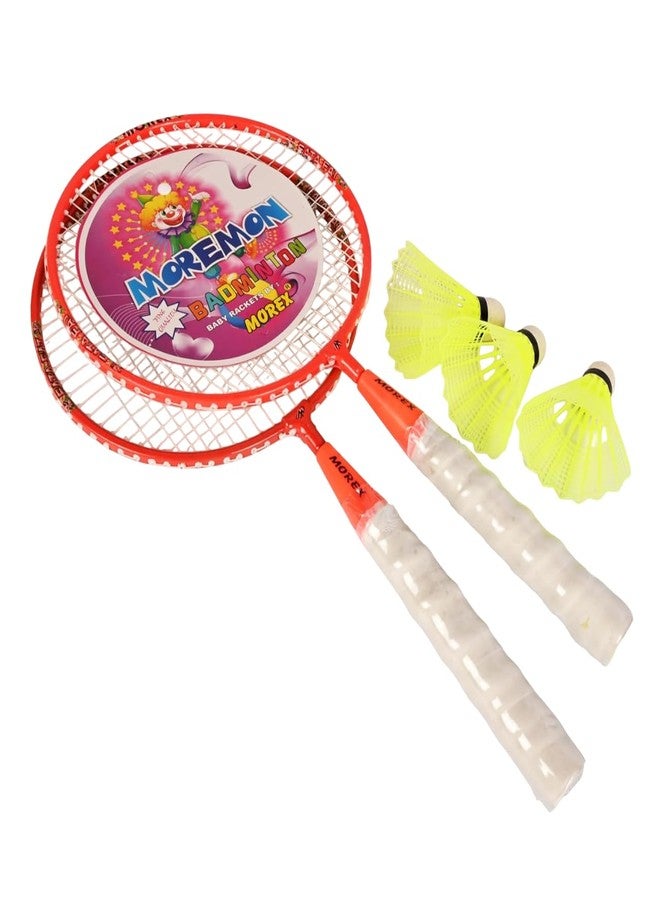 MOVEX Morex Badminton Racket Set with 3pcs Plastic Shuttlecocks - Lightweight, Durable Badminton Set for Beginners & Intermediate Players | Ideal for Outdoor & Indoor Sports for Kids - Image 1