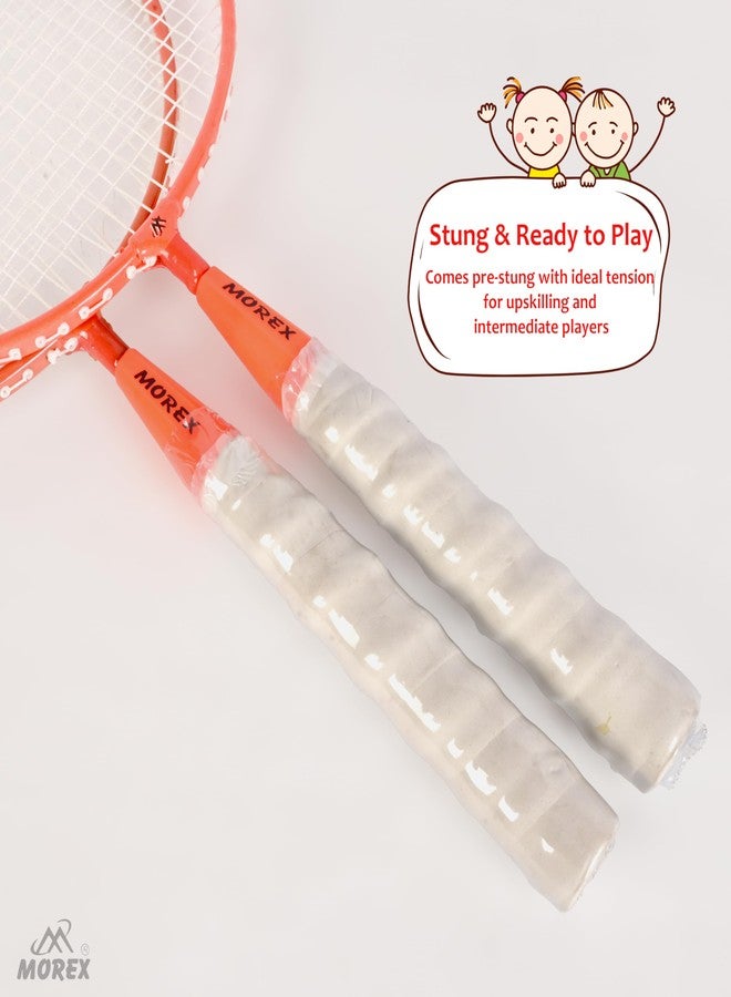MOVEX Morex Badminton Racket Set with 3pcs Plastic Shuttlecocks - Lightweight, Durable Badminton Set for Beginners & Intermediate Players | Ideal for Outdoor & Indoor Sports for Kids - Image 4
