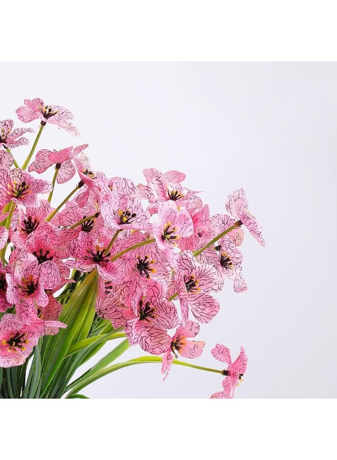 ٢٤ قطعة من الزهور الاصطناعية الخارجية، زهور بلاستيكية صناعية لا تبهت، نباتات صناعية لتزيين الأواني المعلقة، الحدائق الداخلية والخارجية، الشرفات، صناديق النوافذ، المنازل، حفلات الزفاف، والمنازل الريفية - Image 3