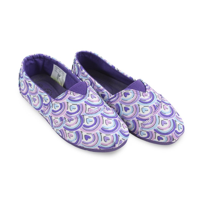 Girls Canvas – Hearts Slip-on Espadrilles - Image 1