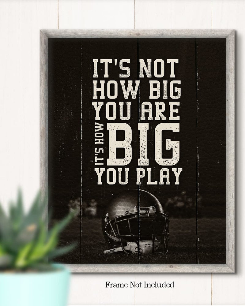 Govivo Football Inspirational Wall Art for Boys - 8x10 unframed print - Perfect for Kids Room  Family or Game Room  Man Cave  Den - Teen Room Decor - Home Decor Gift for Sports Fans  Football Players - Image 3