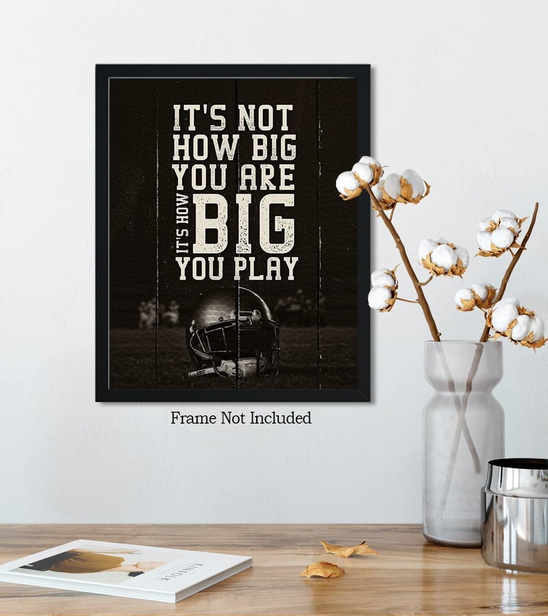 Govivo Football Inspirational Wall Art for Boys - 8x10 unframed print - Perfect for Kids Room  Family or Game Room  Man Cave  Den - Teen Room Decor - Home Decor Gift for Sports Fans  Football Players - Image 4