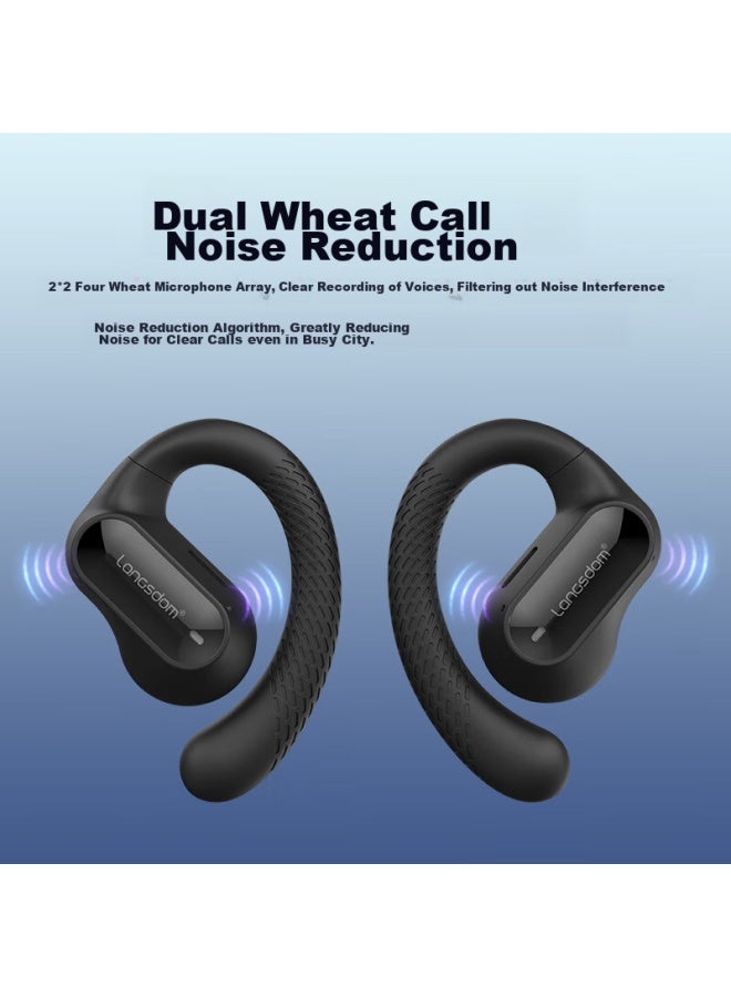 Langston Lansidun Bluetooth Earphones, Ear-hook Style, Bone Conduction Concept, Open-concept Non-in, Dual Microphone Noise Reduction For Sports Running Cycling, C Patible With Apple Xia I Huawei Phones, Ts05 Beige - Image 2