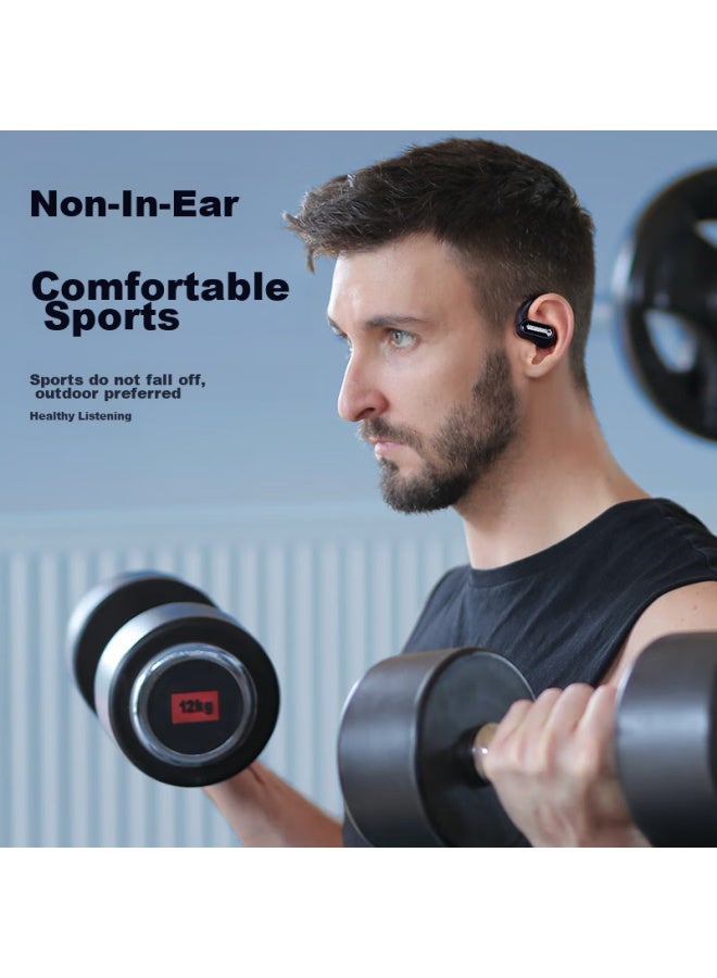 Langston Lansidun Bluetooth Earphones, Ear-hook Style, Bone Conduction Concept, Open-concept Non-in, Dual Microphone Noise Reduction For Sports Running Cycling, C Patible With Apple Xia I Huawei Phones, Ts05 Beige - Image 3