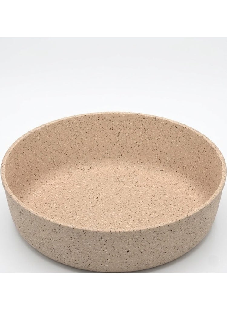 Premium Bio Granite 26 cm Circular Tajin / Non-Stick Aluminum Round Oven Tray for Roasting and Baking / Durable Healthy Cooking Skillet / Beige Stone Finish
