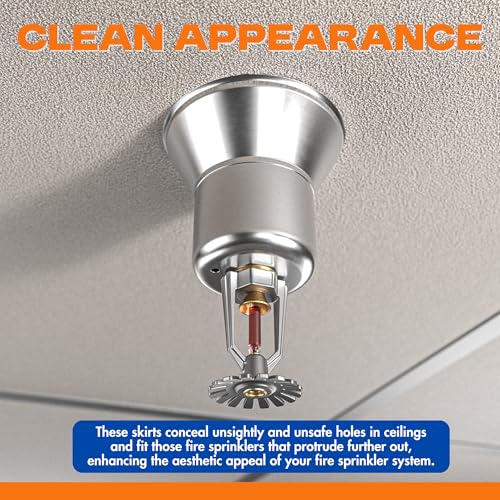 RepelFire Fire Sprinkler Escutcheon Skirt, Standard 401 Style Escutcheon Pendant Skirt Chrome Plated, Works with Standard 401 Style Cup and Retrofit 2 Piece Cup, Fire Sprinkler Skirt - Image 5