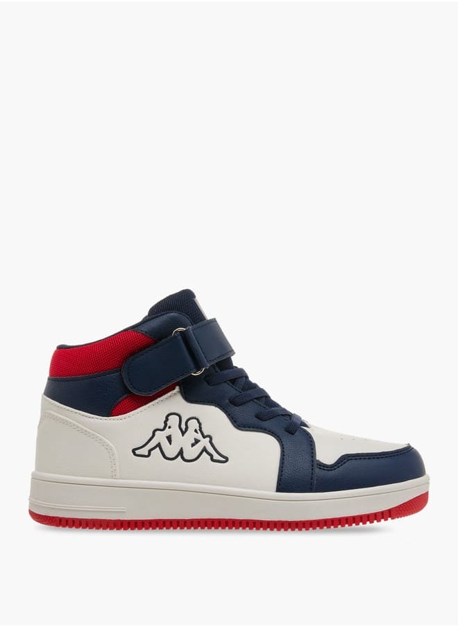 Kappa Boys' Colourblock High Top Sneakers with Hook and Loop Closure  - Image 3