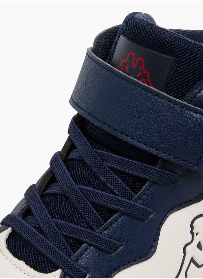 Kappa Boys' Colourblock High Top Sneakers with Hook and Loop Closure  - Image 4