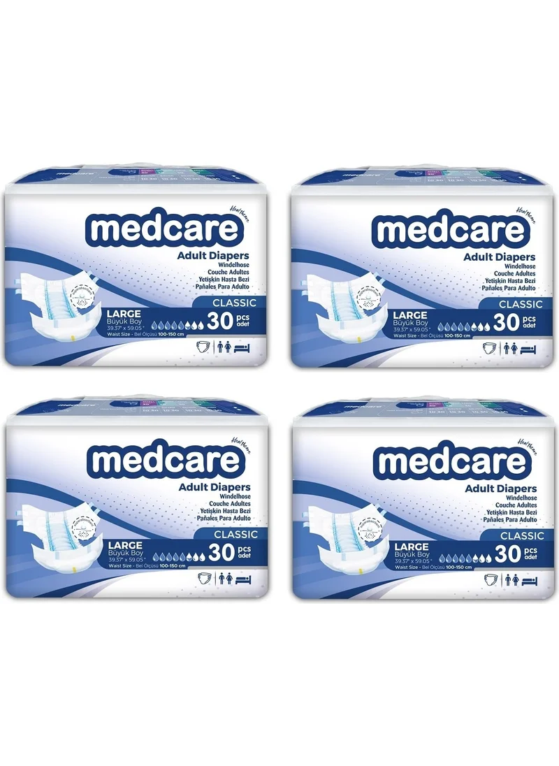 ميدكير Adult Diapers Large Classic 120 Pieces