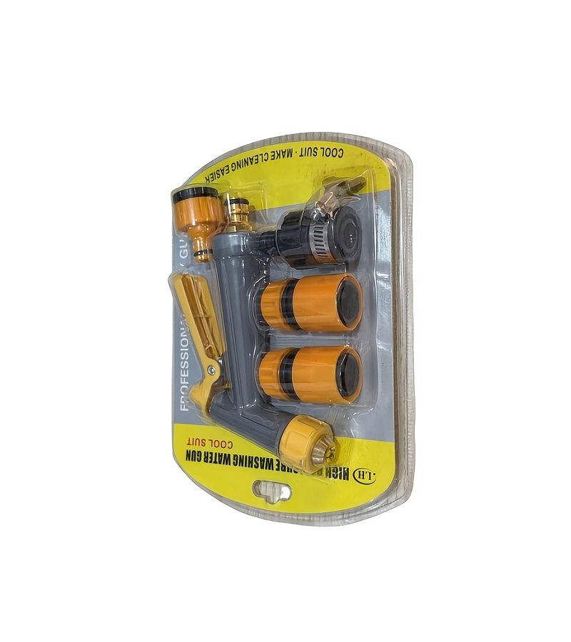 5pcs Car Wash Kit With 360° Adjustable Body Water Gun Multiple Spray Modes - Image 3