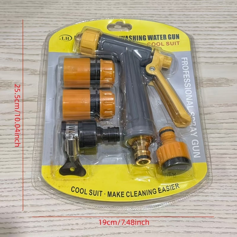 5pcs Car Wash Kit With 360° Adjustable Body Water Gun Multiple Spray Modes - Image 5