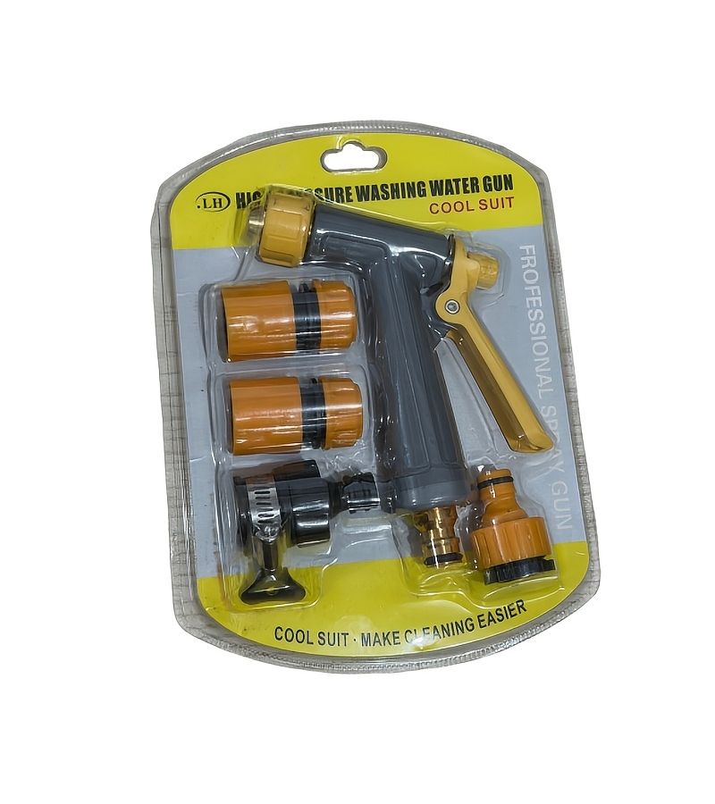 5pcs Car Wash Kit With 360° Adjustable Body Water Gun Multiple Spray Modes - Image 2