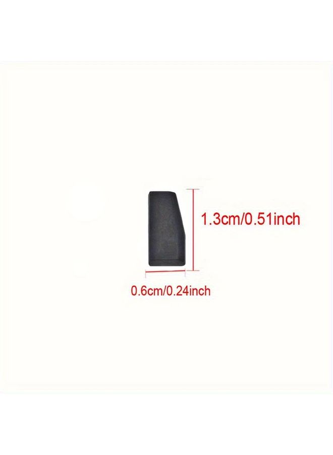 4D63 Chip Soft Clay Durable Black Keychain with White Border for Car Keys - Image 2