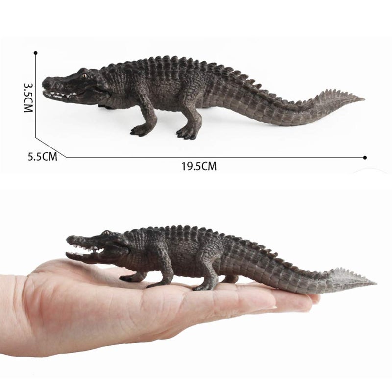 DOYIFun 2 Pcs Simulated Crocodiles Model Figure Toy, Realistic Alligator Figurines Collection Playset Science Educational Props - Image 3