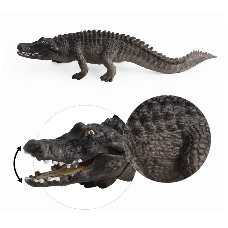 DOYIFun 2 Pcs Simulated Crocodiles Model Figure Toy, Realistic Alligator Figurines Collection Playset Science Educational Props - Image 2