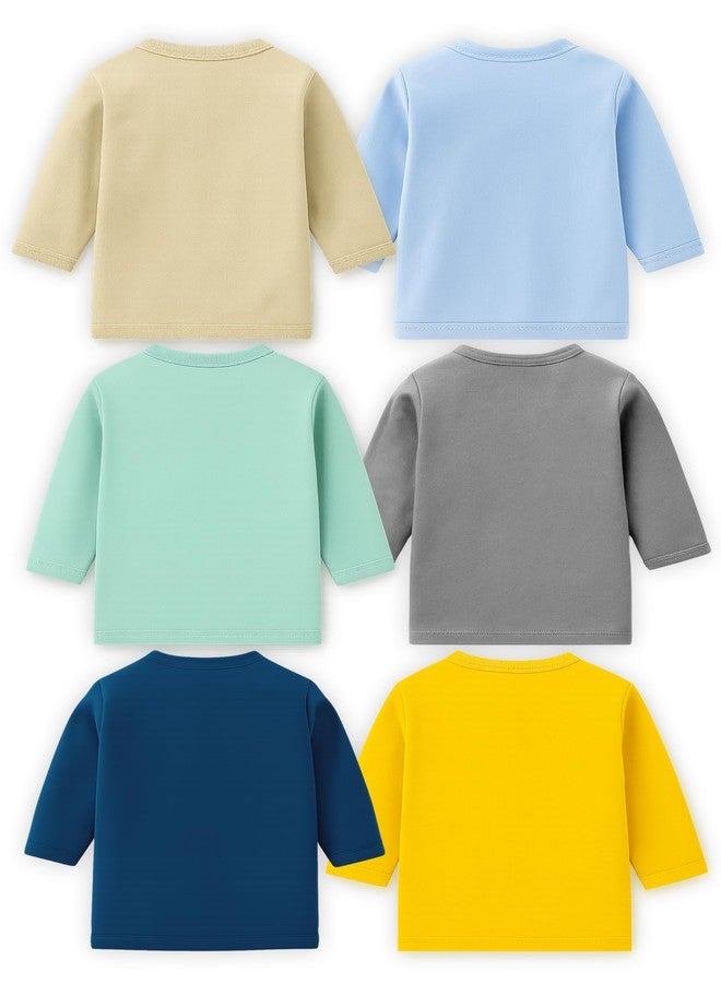 Kidbee Unisex Baby Boys & Girls Cotton Jabla Tops/Jabla/T-Shirt, Skin-Friendly Fabric, Front Button, Full Sleeve, Pack of 6 (in, Age, 18 Months, 24 Months, Regular, BS-JFS-Multi-6pc) - Image 2